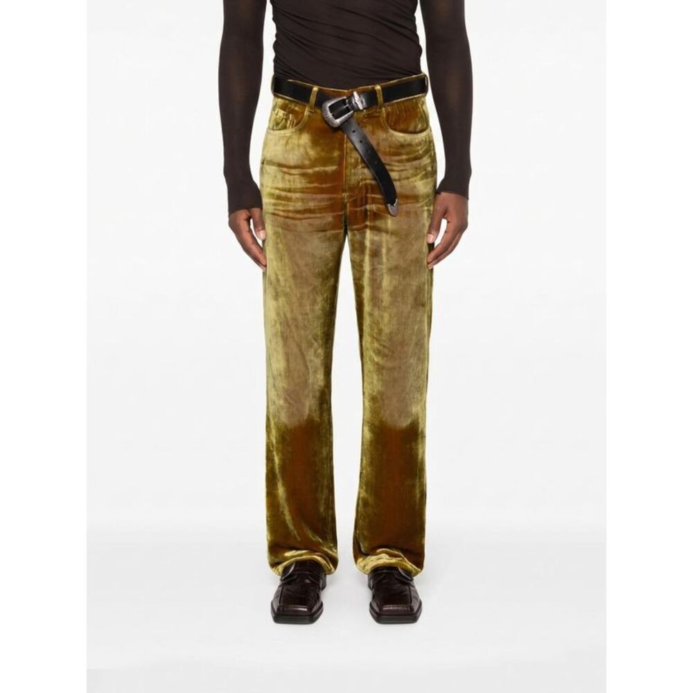 Magliano Men Flattone Straight Laser Viscose And Silk Jeans Magliano